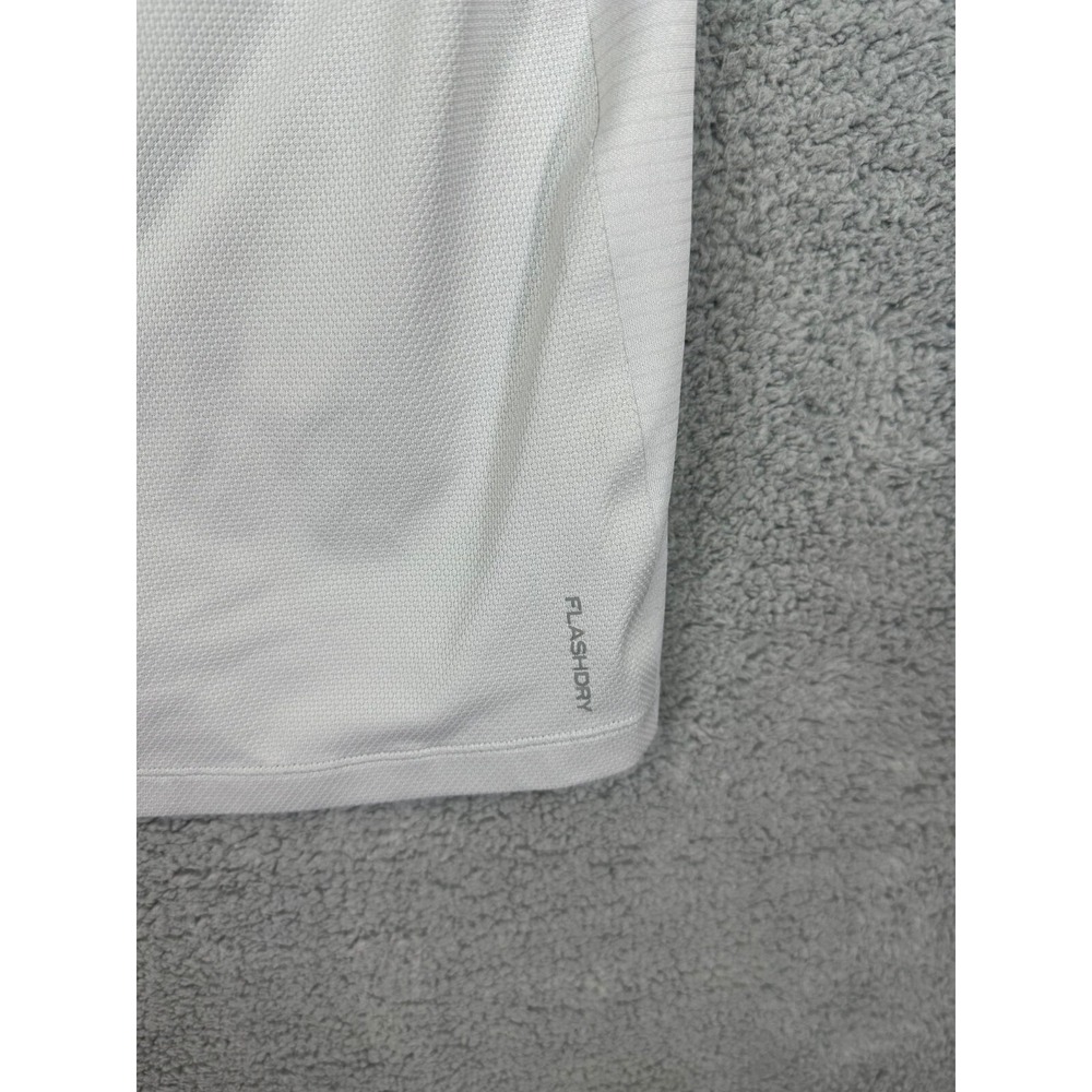 The North Face Polo Shirt Men's Size XL Flash Dry Gray Short Sleeve Golf Striped - Picture 14 of 16